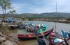Boat thep-thep di Kuala Lhok Krueng Raya, Kecamatan Mesjid Raya, Aceh Besar
